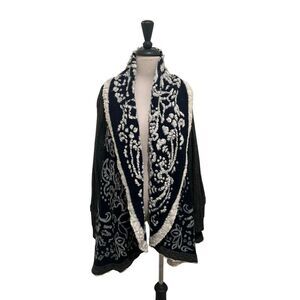 Sleeping On Snow Women's Snow Dreams Chunky Wool Blend Cardigan Sweater Blue XS